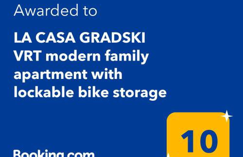 LA CASA GRADSKI VRT modern family apartment with lockable bike storage - Foto 32