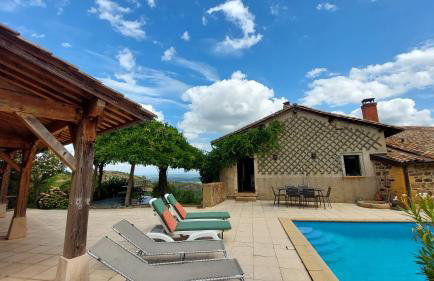 Chambre avec cuisine, vue et piscine privée au cœur du Beaujolais - Foto 8