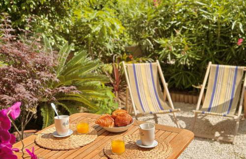 T2 avec jardin, clim & piscine - Proche plages et randos, parking privé - La Rascasse - Foto 4