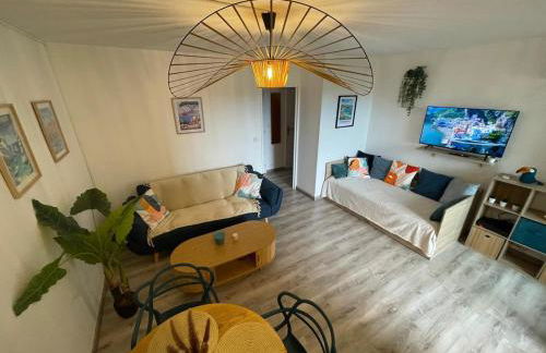 Azur Bay Boho-Chic T2 Garage & Mer Pet-Friendly - Foto 11