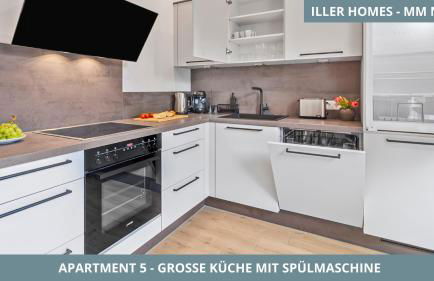 Iller Homes Memmingen - Moderne Fewos mit Terrasse für bis zu 7 Pers mit Parkplätzen - Foto 20