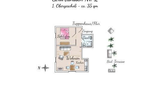 Ferienhaus Gerd Janssen - Wohnung Nr 2 - Foto 2
