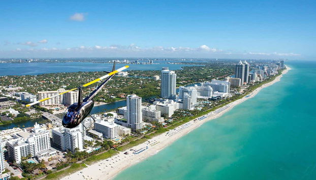 During the helicopter ride in Miami