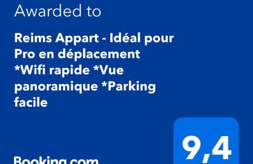 Reims Appart - Idéal pour Pro en déplacement *Wifi rapide *Vue panoramique *Parking facile - Foto 2