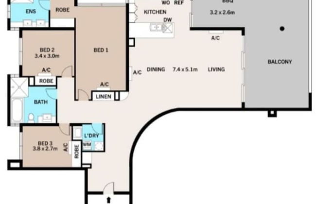 Zen Ocean Charm 3BR Luxury W Front Apt Pool BBQ - Foto 23