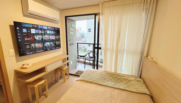 Flat Oceânica Seaside - By Almare - Foto 5, Habitación