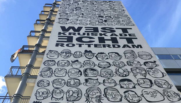 Fachada de um edifício de Roterdã