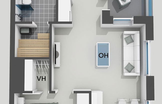 New 1BR Apt with Sauna, Balcony and 11th Floor Views - Foto 9