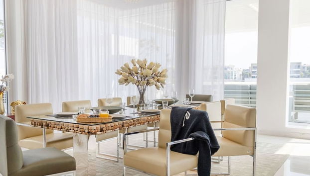 Beachfront 5BR Villa w Jacuzzi Pool on the Palm - Foto 3, Habitación