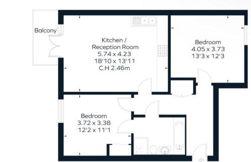 Auracasa 2 bed O2 Canning suite - Foto 11