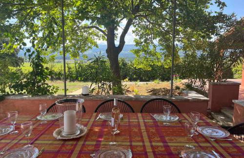 Proche Roussillon, La villa rouge Luberon, piscine chauffée, climatisation et vue Luberon - Foto 27