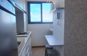 Apartamento Quarto e Sala, varanda, vista mar com infraestrutura - Foto 37