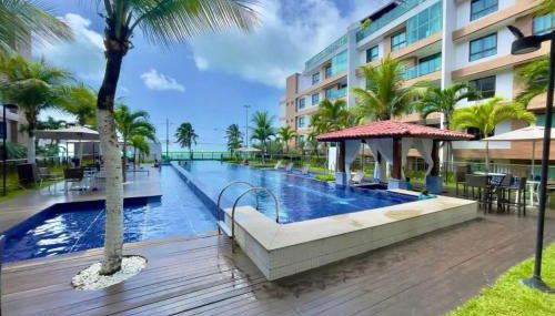 Apartamento Frente Mar, com linda Vista para o Mar em Empreendimento na Beira Mar do Cabo Branco - Foto 5, sunbed, Garden view