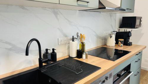 Jungle Room - Centre ville - Foto 4, stove, dishwasher, toaster