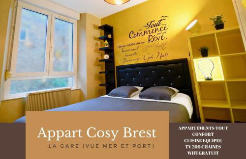 Appart Cosy Brest (La gare) vue mer - Foto 4