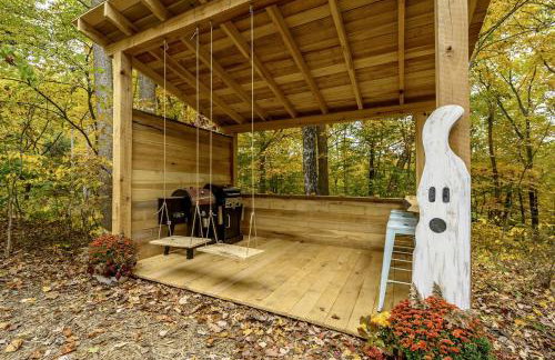 Impressive Log Cabin with Fireplace, Fire Pit and Hot-tub in Unionville, Indiana - Foto 42