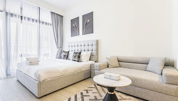 Relaxing Studio Retreat in Vibrant Meydan City, - Foto 3, Habitación