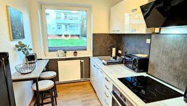 Fewo Honey, ganze Ferienwohnung mit 3 Schlafzimmern, Waschmaschine,Businesswohnung, Monteurzimmer - Foto 3, stove, pet friendly, minibar