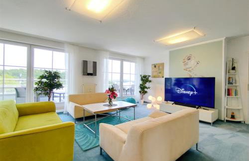 Seeblickapartment für bis zu 12, Nürnberg & Schwabach in 30-35 Minuten zu erreichen, Sauna, Arbeitsplatz, Dachterrasse & Grill - Foto 24