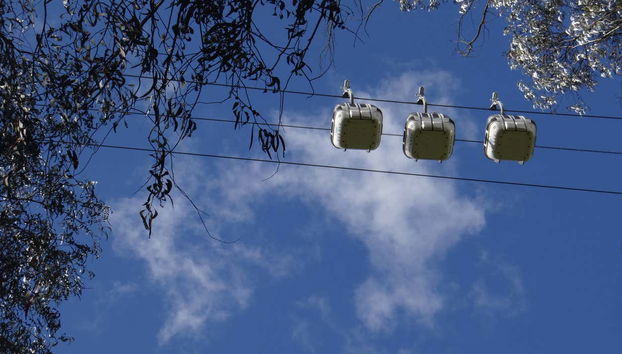 Subidos al teleférico