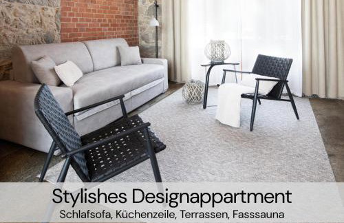 HexenburgbeiDresden mit Faßsauna Stylishes Designerappartement mit Schlafsofa, Terrasse - Nähe Sächsische Schweiz Dresden - Foto 1