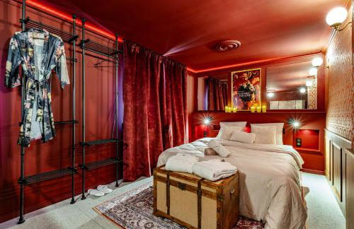 Love room avec Spa privatif "la Courtisane" - Sofa Tantra, terasse, salon d'hiver sous dôme transparent chauffé - love-room-alsace-67 - Foto 10