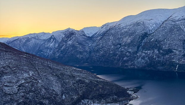 Tour por el fiordo de invierno a Nærøyfjord, Flam y Stegastein desde Bergen - Foto 3, Mirador Stegastein