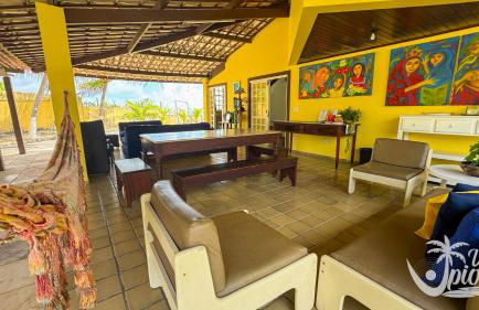 Casa à Beira Mar, piscina e 4 suítes na praia de Ipioca-Maceió-AL - Vila Ipioca - Foto 18