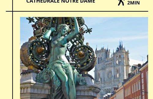 Plein centre- 90m Cathédrale - 2ch - 4 couchages - 6 personnes - Foto 21