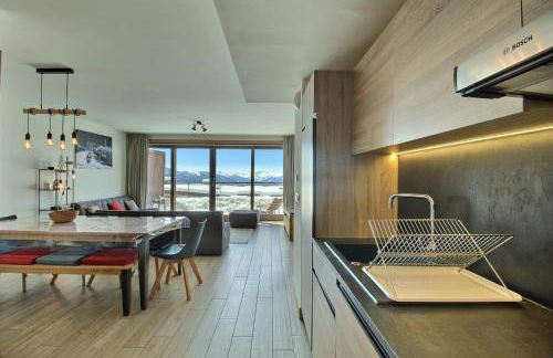 ARC 1600, LE RIDGE, Appartement 10 personnes Duplex Vue Montagne - ski aux pieds - Sauna, Hammam, Piscine, Salle de salle de sport-fitness - Foto 2