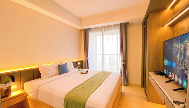 Warm And Cozy Studio Apartment At Gold Coast - Foto 3, Habitación