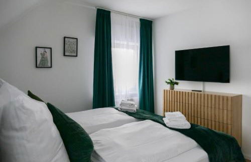 Modernes, zentrales Apartment mit Boxspringbett und Waschmaschine - Foto 18