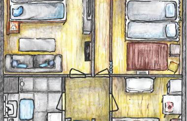 - Stellar Haven Deluxe with Cosmic Design - 3-Room Space-Themed Apartment 75 qm - Central Location - Balcony - Renovated 2024 with TV & Netflix - Full Kitchen - Free Parking - Near Metro & Airport - Galaxy-Inspired Interior - - Photo 39