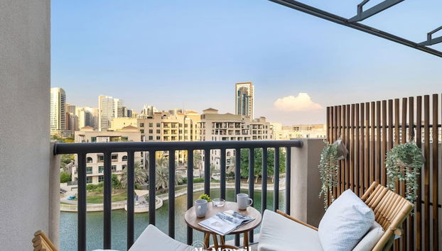 Canal View Studio Near Marina Palm Jumeirah - Foto 4, Quarto