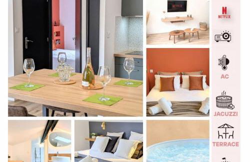 151 - Terrasse & Jacuzzi, Rue Trivalle, Pied de la cité de Carcassonne - Climatisation, Netflix, Fibre - Foto 1