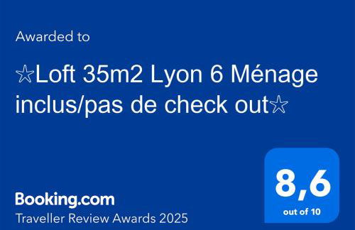 ☆Loft 35m2 Lyon 6 Ménage inclus/pas de check out☆ - Foto 20
