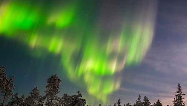 Enjoying views of the aurora borealis