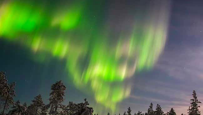 Enjoying views of the aurora borealis