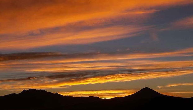 Sunrise over the Popocatépetl and Iztaccíhuatl volcanoes