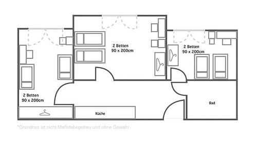 Apartment mit 3 Zimmern für bis zu 6 Personen im Land of Living Regensburg - Foto 3