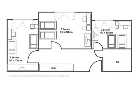 Apartment mit 3 Zimmern für bis zu 6 Personen im Land of Living Regensburg - Foto 3