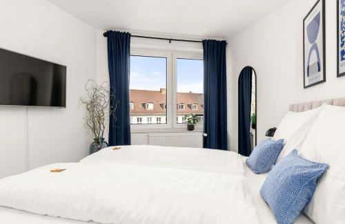 BLU APARTMENT -modern interior design in city centre- close to HBF & Uni - Foto 11