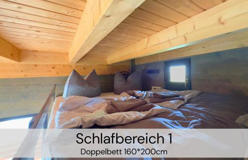 TinyHousebeiDresden mit Faßsauna spektakuläres winziges Häuschen auf Stelzen im Pferdeteich, Kaminofen, umlaufende Terrasse - Nähe Sächsische Schweiz - Von Juni - September Mindestmietzeit 1 Woche Sa-Sa - Foto 6