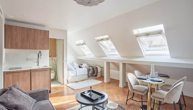 New Apartment Center of Paris/le Marais - Foto 3, Zona de estar