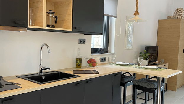 Garden Suite, Beautiful Seaview & Close to Beach - Foto 4, Cocina privada