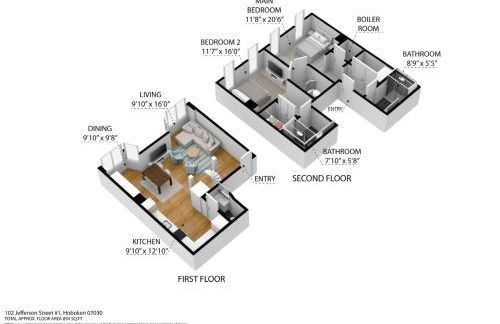 10Min to NYC - 2BR/2.5Bath-3Beds-Free Parking-No Chores - Foto 18