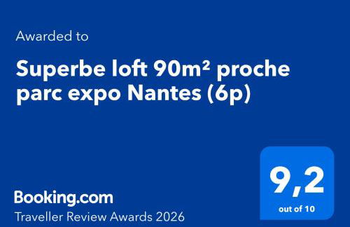 Superbe loft 90m² proche parc expo Nantes (6p) - Foto 2