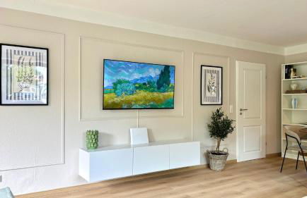 HyggeLiving - DELUXE - 90qm - Balkon - Gartenblick - 55 Zoll TV - Boxspringbetten - Hunde - Kinder - Fahrradkeller - Foto 21