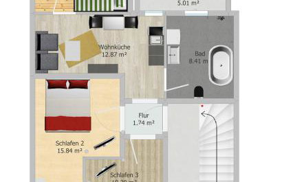 großes offenes Loft oder kleine gemütliche Wohnung mit oder ohne Balkon - Photo 2