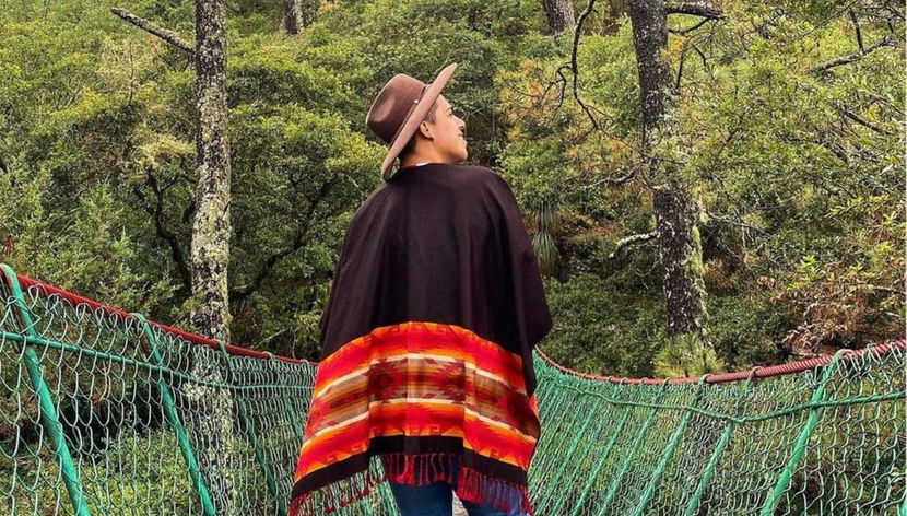 Pont suspendu en pleine nature à Cadereyta de Montes